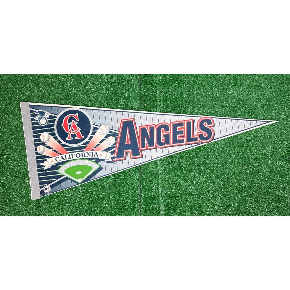 Vintage Los Angeles Angels Felt Pennant 12x30 MLB Baseball Wall Decor Retro